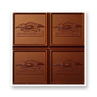 Domingo Ghirardelli Chocolate Kiss-Cut Stickers White Transparent Vinyl Glossy