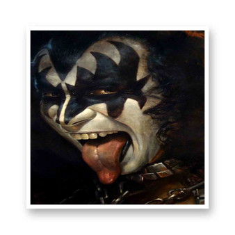 Gene Simmons Kiss Band Kiss-Cut Stickers White Transparent Vinyl Glossy
