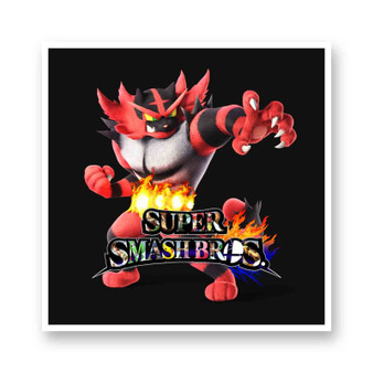 Incineroar Smash Bros Kiss-Cut Stickers White Transparent Vinyl Glossy