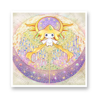 Jirachi Pokemon Kiss-Cut Stickers White Transparent Vinyl Glossy