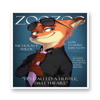 Judy and Nick Cover Models Zootopia Kiss-Cut Stickers White Transparent Vinyl Glossy