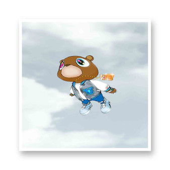 Kanye West Bear Fly Kiss-Cut Stickers White Transparent Vinyl Glossy