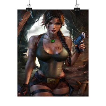 Lara Croft Tomb Raider Art Satin Silky Poster for Home Decor