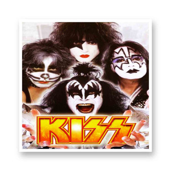Kiss Band Art Kiss-Cut Stickers White Transparent Vinyl Glossy