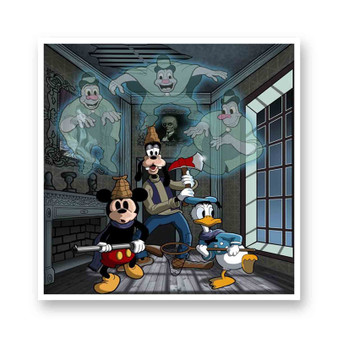 Mickey Goofy and Donald Kiss-Cut Stickers White Transparent Vinyl Glossy