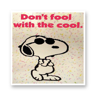 Peanuts Don t Fool With The Cool Kiss-Cut Stickers White Transparent Vinyl Glossy