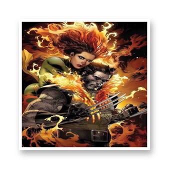 Phoenix Jean and Wolverine Kiss-Cut Stickers White Transparent Vinyl Glossy