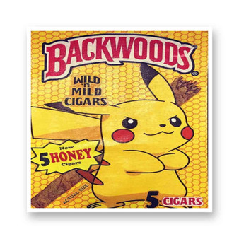 Pikachu Backwoods Kiss-Cut Stickers White Transparent Vinyl Glossy