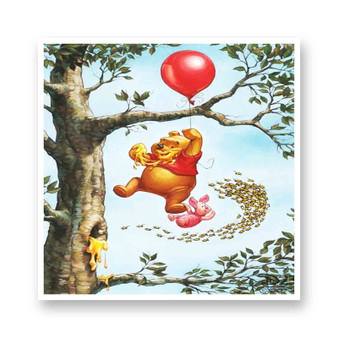 Pooh and Piglet Kiss-Cut Stickers White Transparent Vinyl Glossy