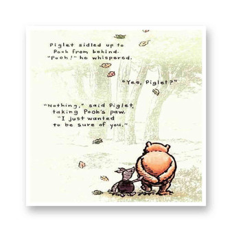 Pooh and Piglet Quotes Disney Kiss-Cut Stickers White Transparent Vinyl Glossy