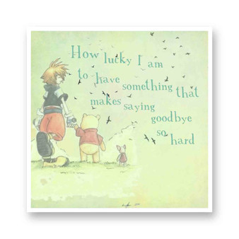 Sora Pooh and Piglet Quotes Kiss-Cut Stickers White Transparent Vinyl Glossy