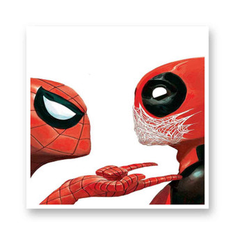 Spiderman Deadpool Kiss-Cut Stickers White Transparent Vinyl Glossy