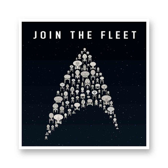 Star Trek Join The Fleet Kiss-Cut Stickers White Transparent Vinyl Glossy