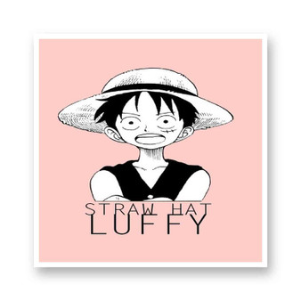 Straw Hat Luffy Kiss-Cut Stickers White Transparent Vinyl Glossy