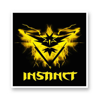 Team Instinct Pokemon GO Kiss-Cut Stickers White Transparent Vinyl Glossy