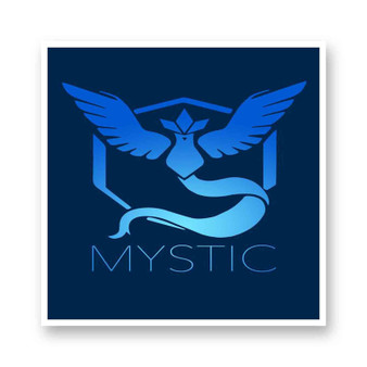 Team Mystic Pokemon Art Kiss-Cut Stickers White Transparent Vinyl Glossy