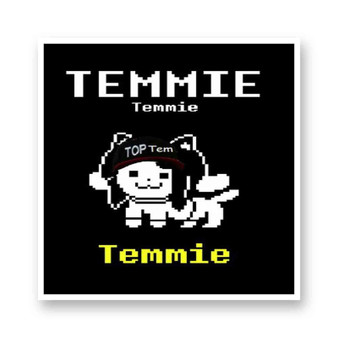 Temmie Undertale Kiss-Cut Stickers White Transparent Vinyl Glossy