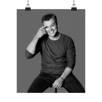 Matt Damon Art Satin Silky Poster for Home Decor