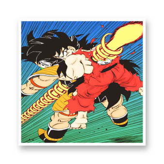 The death of Goku and Raditz Kiss-Cut Stickers White Transparent Vinyl Glossy