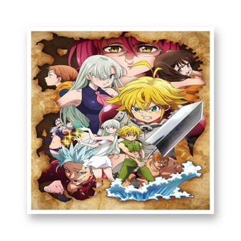 The Seven Deadly Sins Wrath of The Gods Kiss-Cut Stickers White Transparent Vinyl Glossy