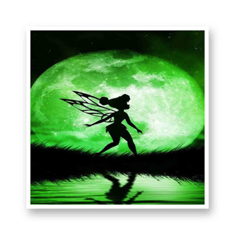 Tinkerbell Green Moon Kiss-Cut Stickers White Transparent Vinyl Glossy