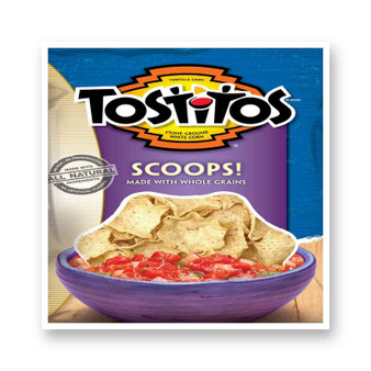 Tostitos Scoops Kiss-Cut Stickers White Transparent Vinyl Glossy