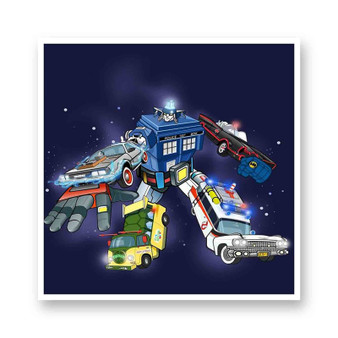 Voltron Legendary Defender Dr Who Kiss-Cut Stickers White Transparent Vinyl Glossy