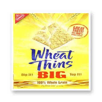 Wheat Thins Crackers Kiss-Cut Stickers White Transparent Vinyl Glossy