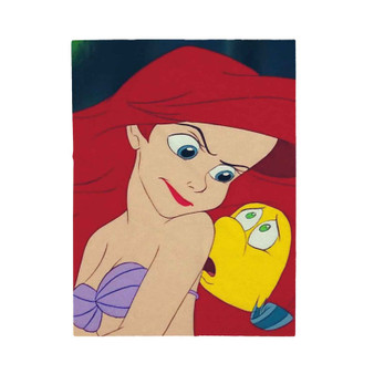 Ariel and Flounder Disney Velveteen Plush Polyester Blanket Bedroom Family