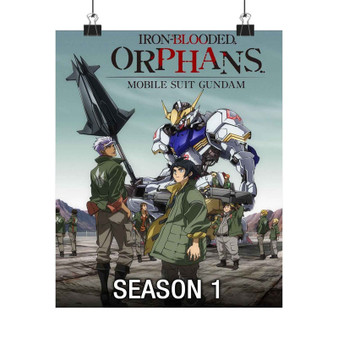 Mobile Suit Gundam Iron Blooded Orphans Art Satin Silky Poster for Home Decor