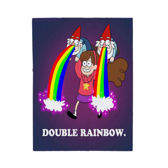 Double Rainbow Gravity Falls Velveteen Plush Polyester Blanket Bedroom Family