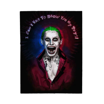 Jared Leto as Joker Suicide Squad Quotes Velveteen Plush Polyester Blanket Bedroom Family