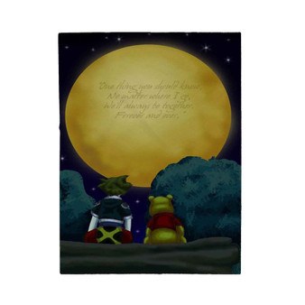 Sora Kingdom Hearts and Pooh Quotes Velveteen Plush Polyester Blanket Bedroom Family