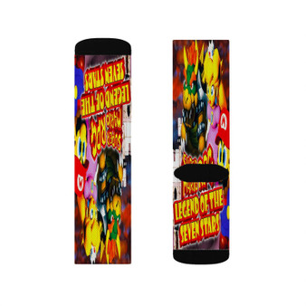 Super Mario RPG Legend of The Seven Stars Polyester Sublimation Socks White