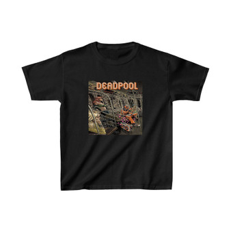 Deadpool on Train Unisex Kids T-Shirt Clothing Heavy Cotton Tee