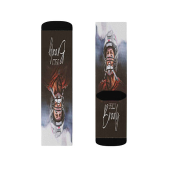 Tom Brady Tampa Bay Buccaneers Polyester Sublimation Socks White