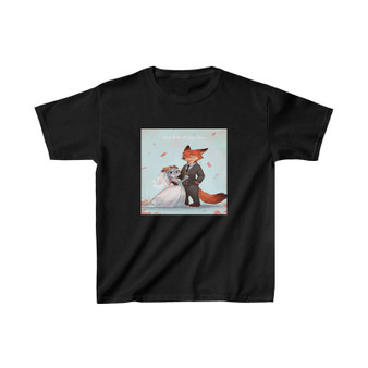 Nick and Judy Maried Zootopia Unisex Kids T-Shirt Clothing Heavy Cotton Tee