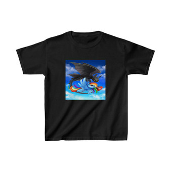 Rainbow Dash and Toothless Unisex Kids T-Shirt Clothing Heavy Cotton Tee