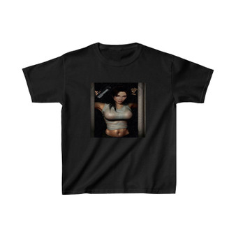 Sexy Lara Croft Unisex Kids T-Shirt Clothing Heavy Cotton Tee