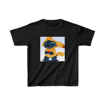 Stitch as Pikachu Pokemon Unisex Kids T-Shirt Clothing Heavy Cotton Tee