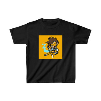 Tracer Overwatch Art Unisex Kids T-Shirt Clothing Heavy Cotton Tee