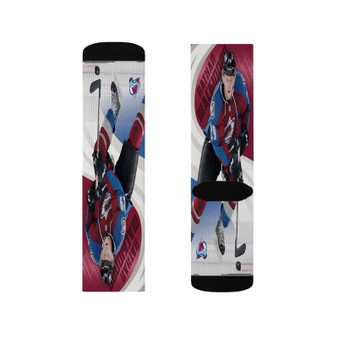 Nathan Mac Kinnon Colorado Avalanche Polyester Sublimation Socks White