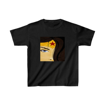 Wonder Woman Face Art Unisex Kids T-Shirt Clothing Heavy Cotton Tee