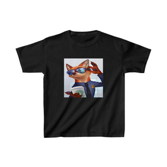 Zootopia Starbucks Coffee Unisex Kids T-Shirt Clothing Heavy Cotton Tee