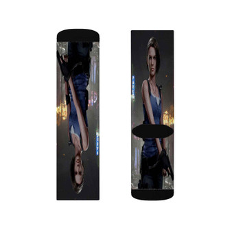 Jill Valentine Resident Evil Polyester Sublimation Socks White