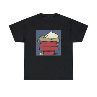 My Neighbor Totoro as Snoopy The Peanuts Unisex T-Shirts Classic Fit Heavy Cotton Tee Crewneck