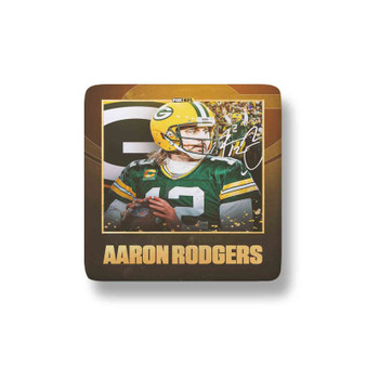 Aaron Rodgers Green Bay Packers Porcelain Magnet Square