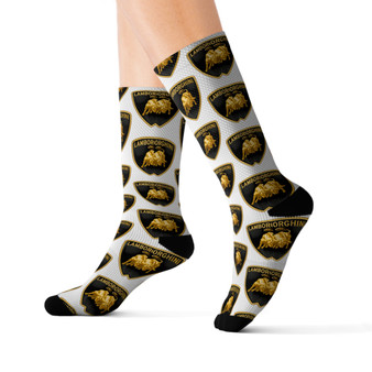 Lamborghini Polyester Sublimation Socks White