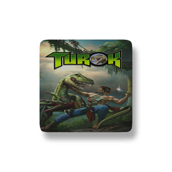 Turok Dinosaur Hunter Porcelain Magnet Square