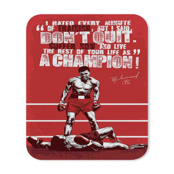 Muhammad Ali Champion Quotes Rectangle Gaming Mouse Pad